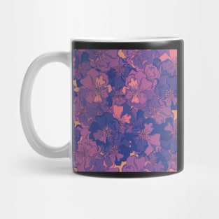 Flower pattern in violet and peachy colors , seamless Mug